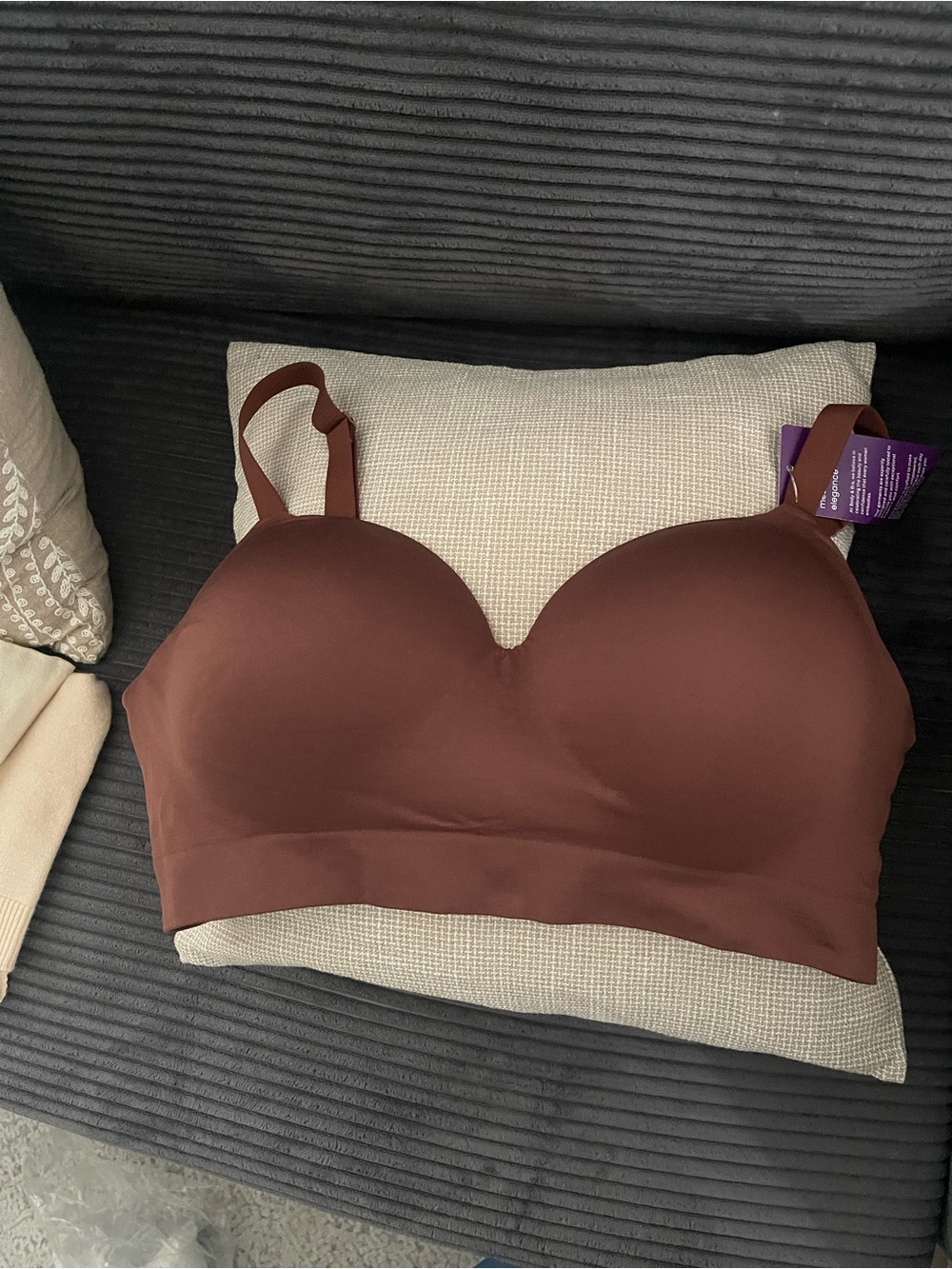 Wireless Padded Bralette in Deep Brown - Smooth Everyday Support
